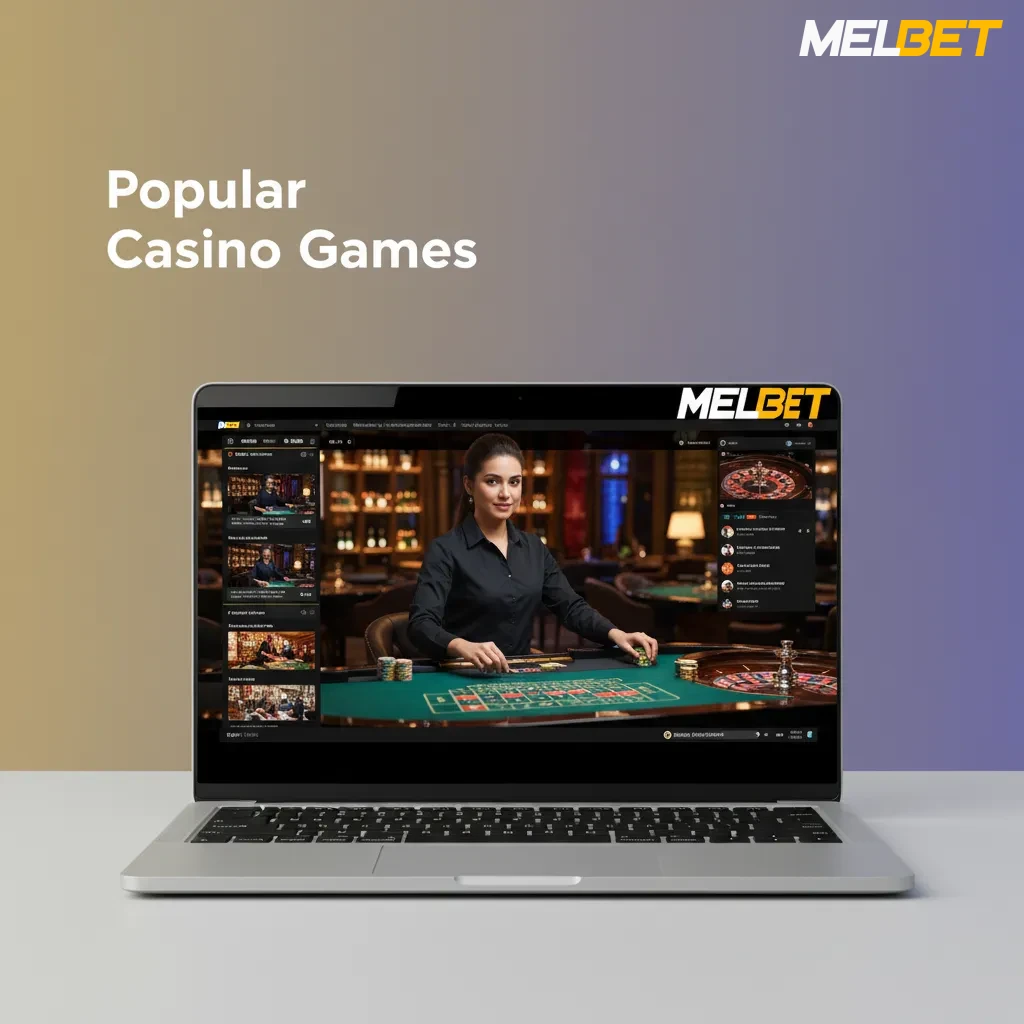 Popular casino games on Melbet: Book of Dead, Sweet Bonanza, Gates of Olympus, Teen Patti, Andar Bahar, Lightning Roulette.