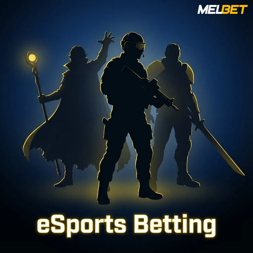 Melbet esports betting page showing Dota 2, CS2, StarCraft, and League of Legends markets with live odds.