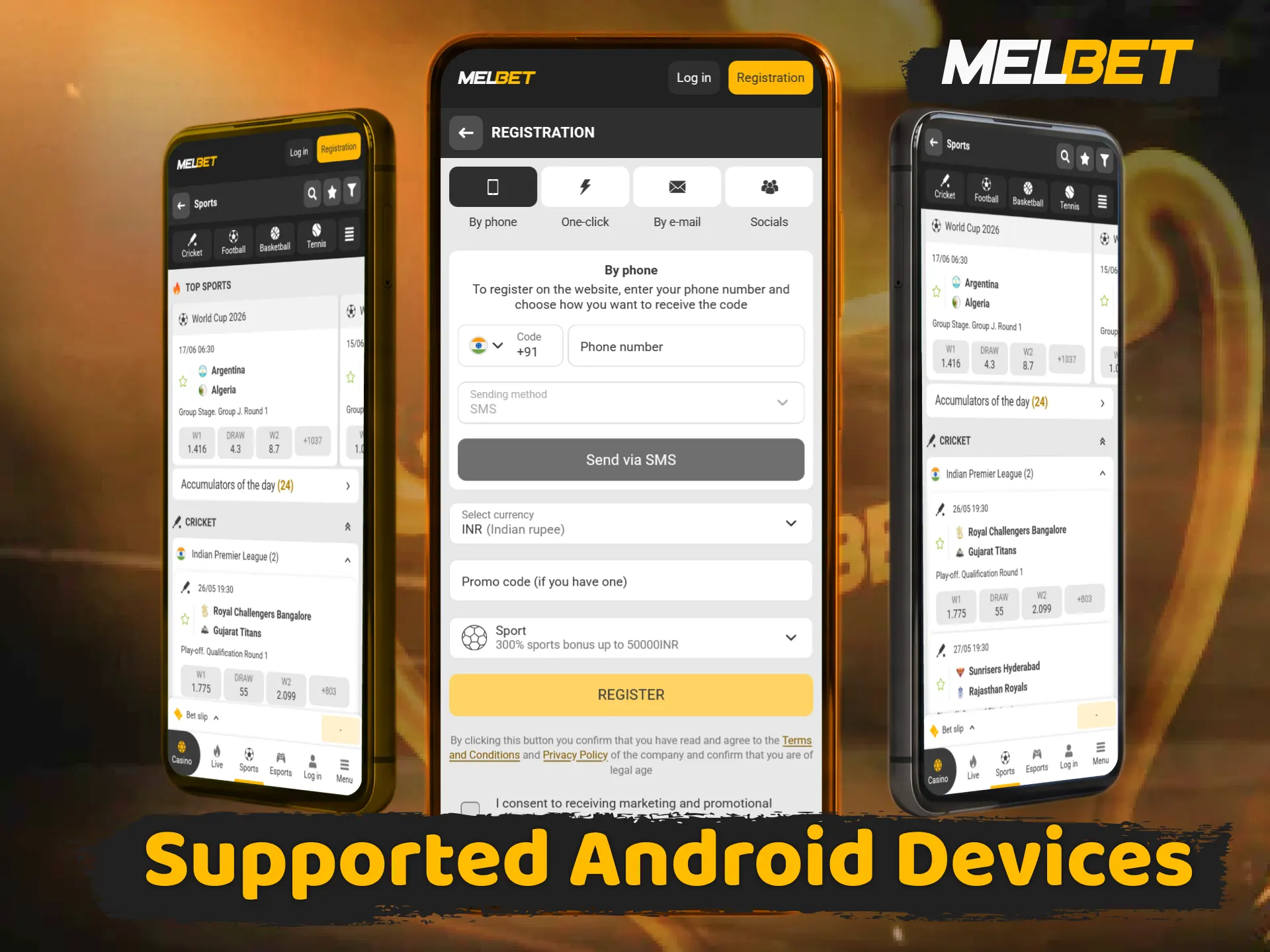 Explore supported smartphones to install the Melbet app APK smoothly.