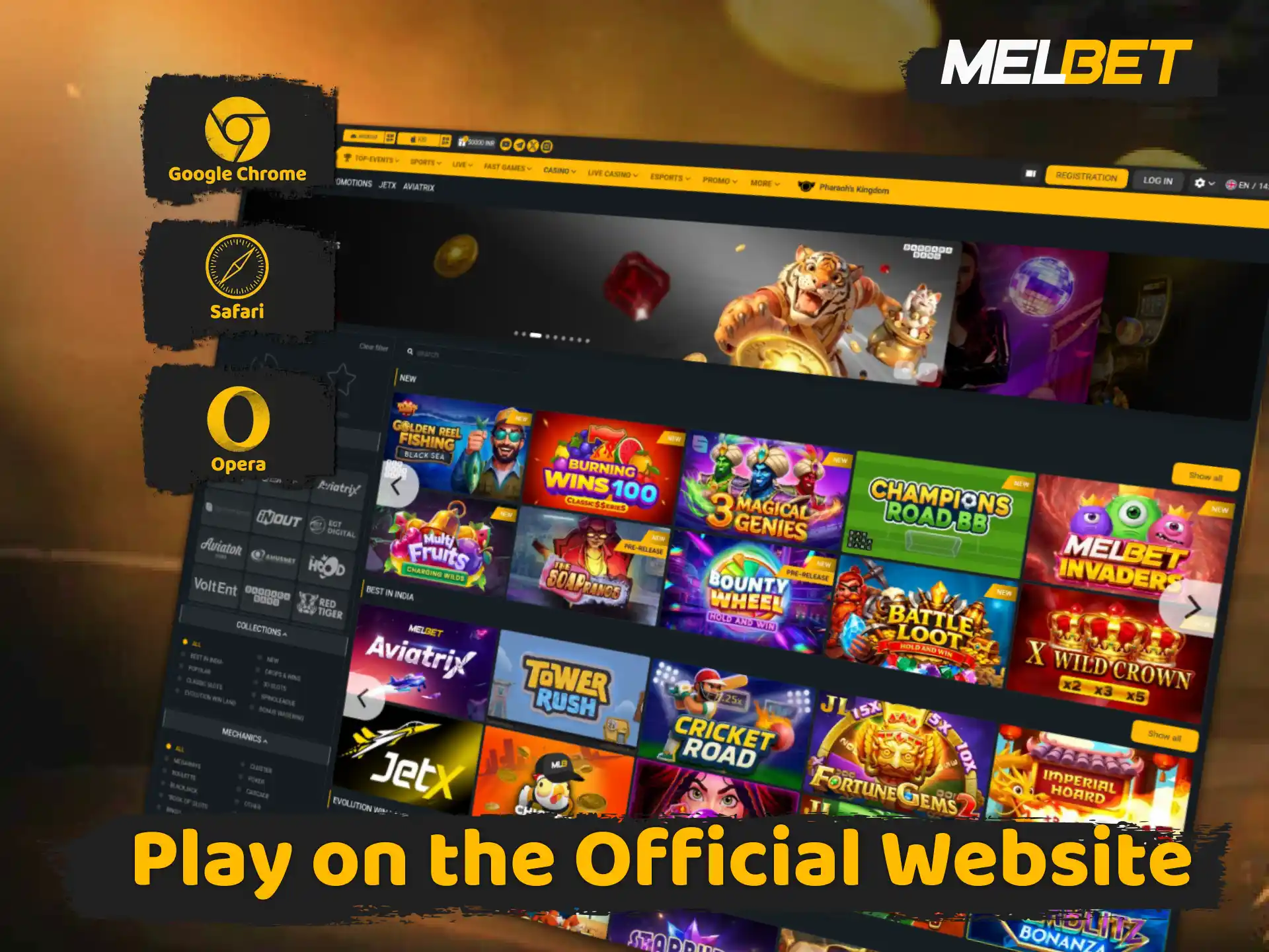 Start wagering on the Melbet PC platform to win big.